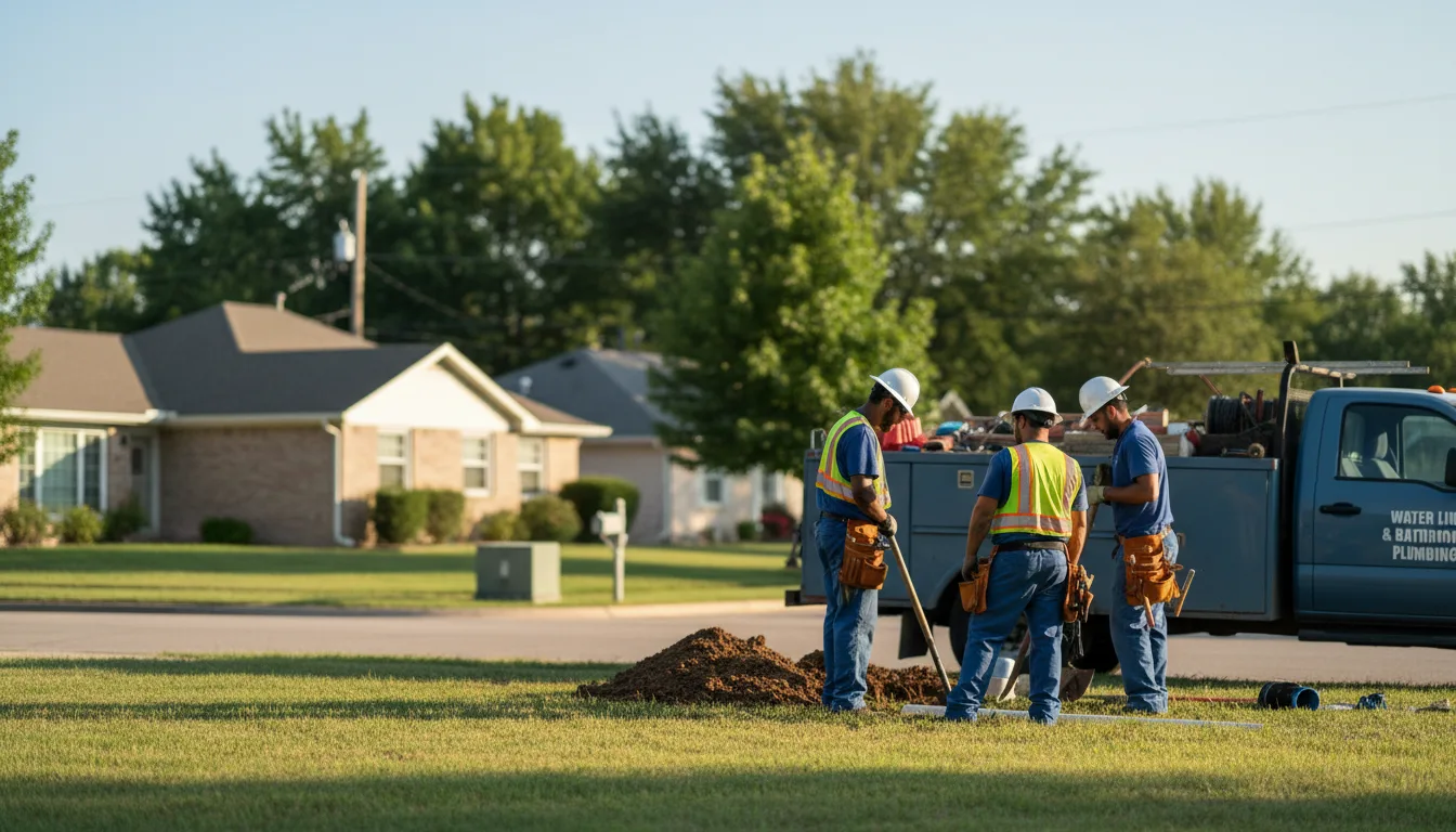 Residential water line and bathroom plumbing service in New Holland, SD